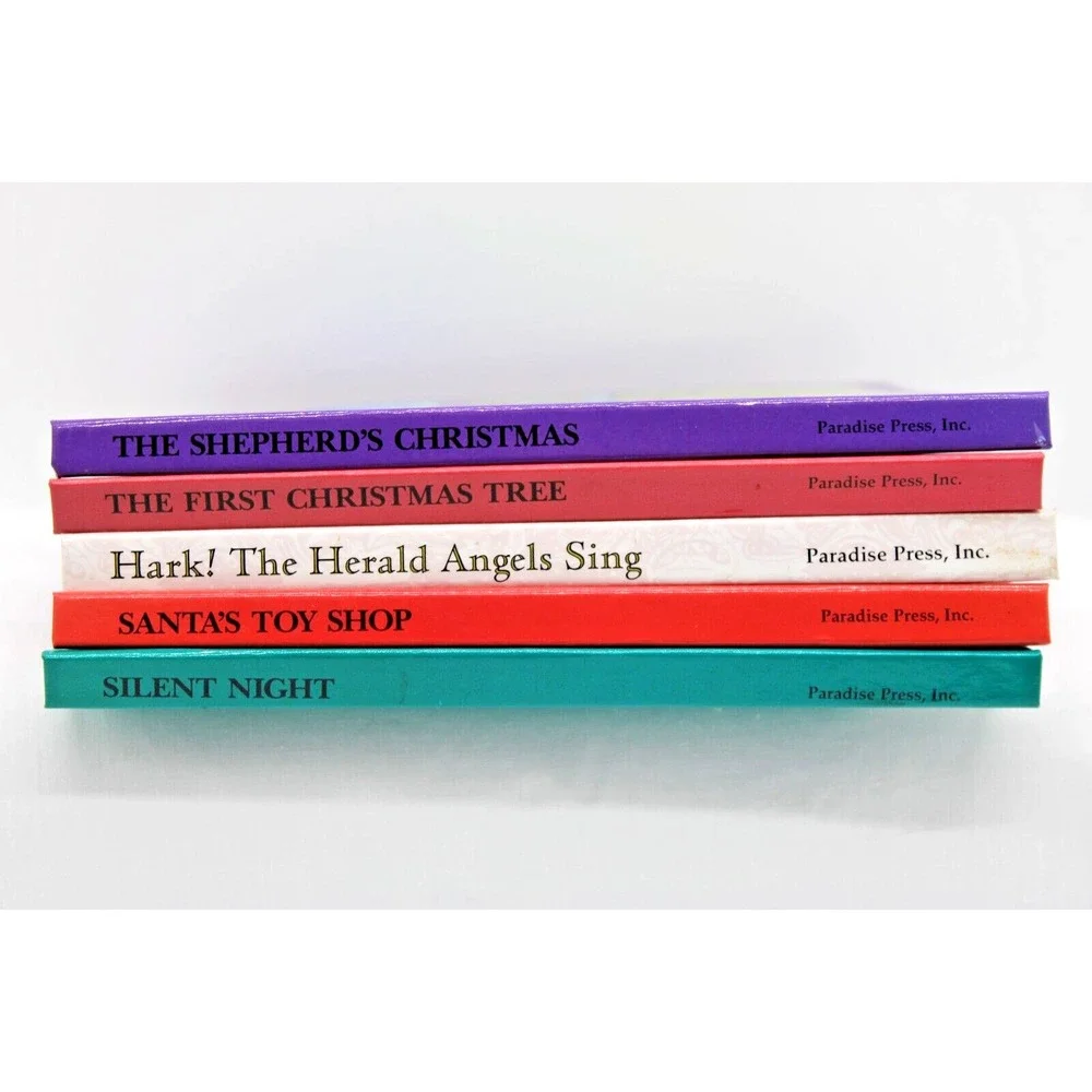 1992 Christmas Pop-up Books Lot of 5 Hard Cover Treasury Collection Vintage